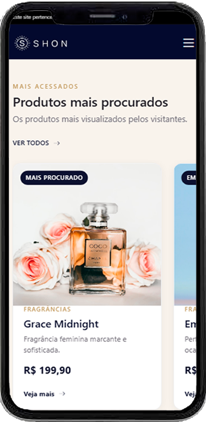 Página mobile do consultor